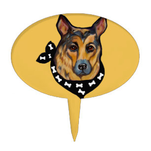 GERMAN SHEPHERD CAKE TOPPER