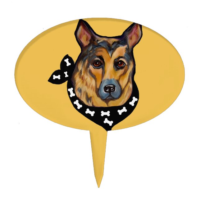 GERMAN SHEPHERD CAKE TOPPER (Front)