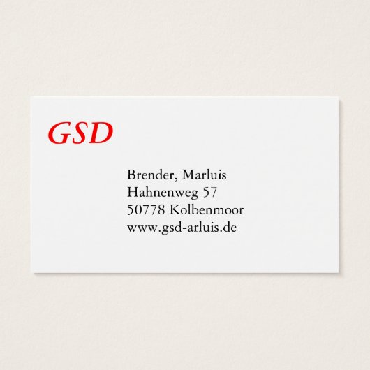 German Shepherd cards (Back)