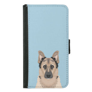 German Shepherd Cartoon Samsung Galaxy S5 Wallet Case