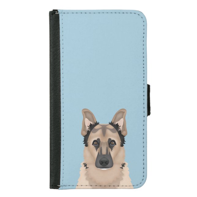 German Shepherd Cartoon Samsung Galaxy Wallet Case (Front)