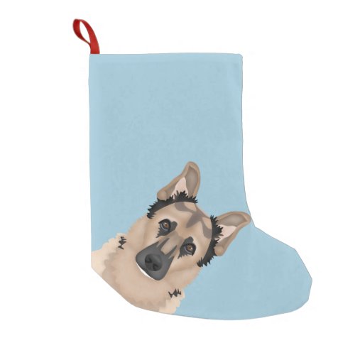 german shepherd cartoon small christmas stocking