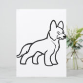 german shepherd cartoon white (Standing Front)