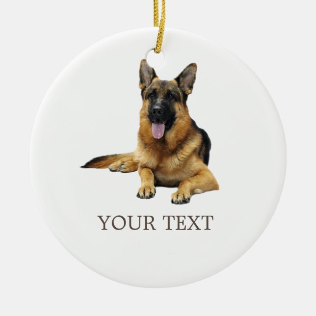 German Shepherd Ceramic Ornament (Front)
