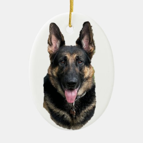 GERMAN SHEPHERD   CERAMIC ORNAMENT