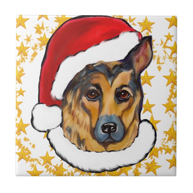 GERMAN SHEPHERD CERAMIC TILE (Front)