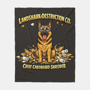 German Shepherd Certified Home Decorator Design Fleece Blanket