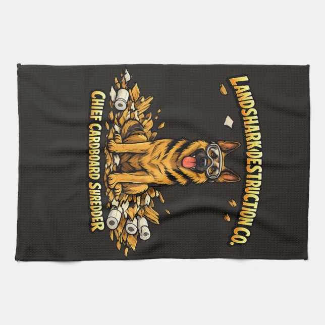 German Shepherd Certified Home Decorator Design Kitchen Towel (Horizontal)