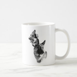 German Shepherd Charcoal 2 Coffee Mug