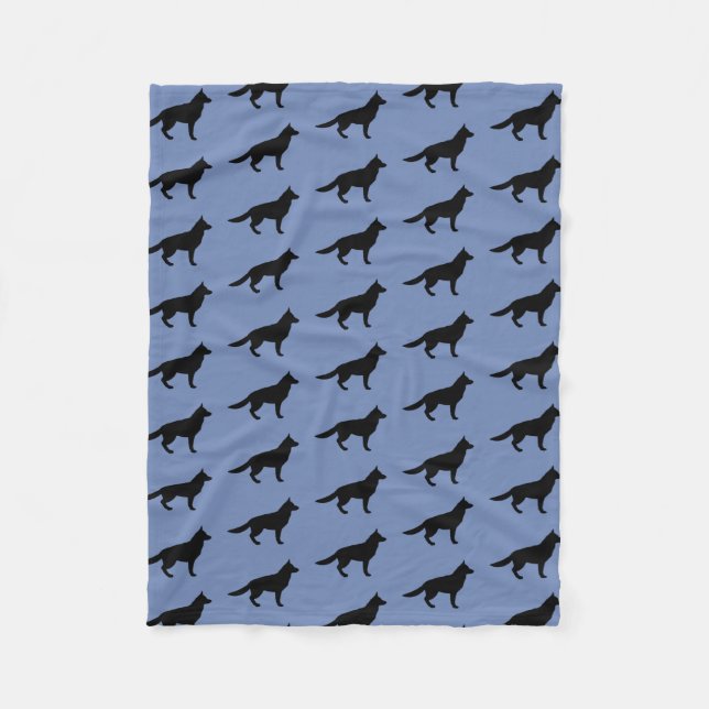 German Shepherd Choose Any Color Fleece Blanket (Front)
