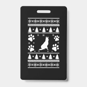 German Shepherd Christmas Badge