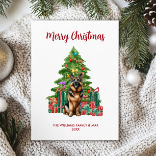 German Shepherd Christmas Card