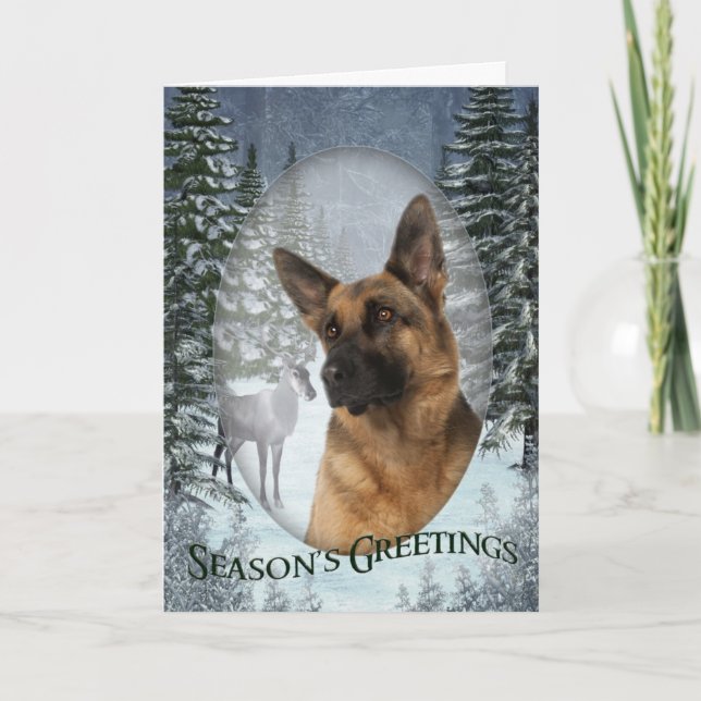 German Shepherd Christmas Card (Front)