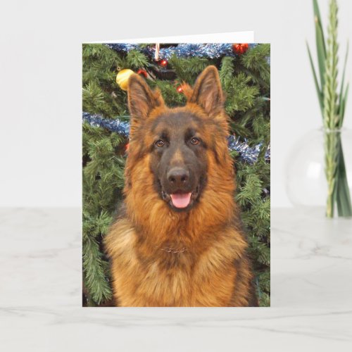 German Shepherd Christmas Card