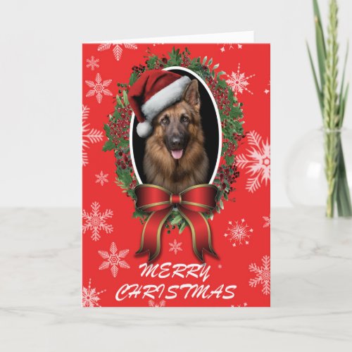 German shepherd christmas card