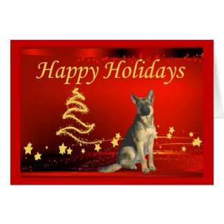 German Shepherd Christmas Card Stars1 German Shepherd Christmas Card Stars1