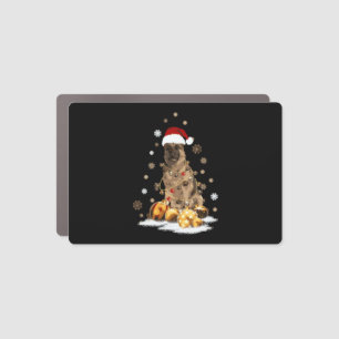 German Shepherd Christmas Dog Light Ugly Car Magnet