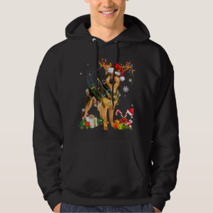 German Shepherd Christmas Dog Reindeer Funny Xmas  Hoodie