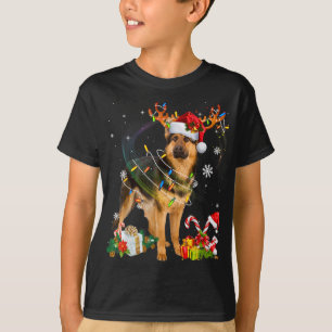 German Shepherd Christmas Dog Reindeer Funny Xmas T-Shirt