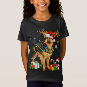 German Shepherd Christmas Dog Reindeer Funny Xmas T-Shirt
