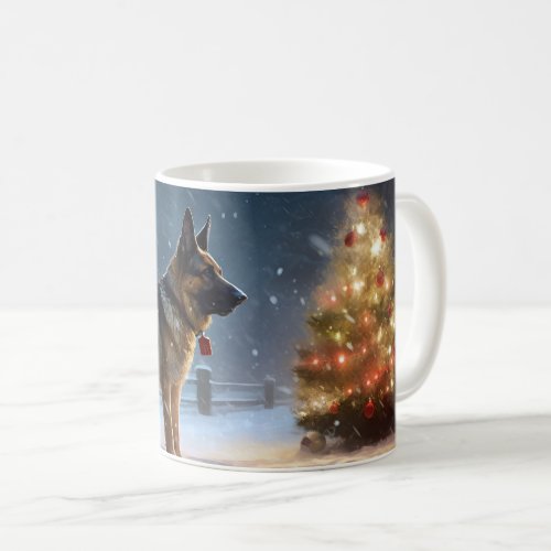 German Shepherd Christmas Festive Season  Coffee Mug