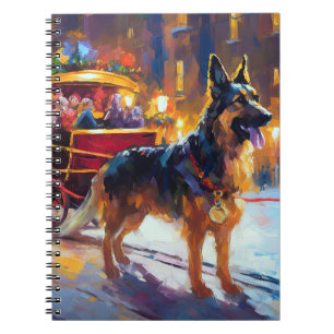 German Shepherd Christmas Festive Season Notebook