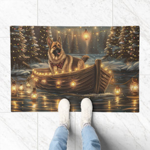 German Shepherd Christmas Festive Voyage  Doormat
