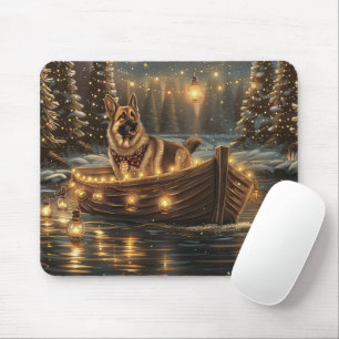 German Shepherd Christmas Festive Voyage Mouse Pad