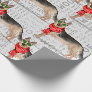 German Shepherd Christmas for Dog Lovers Wrapping Paper