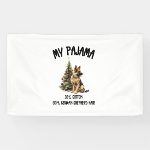 German Shepherd & Christmas, Funny Dog Design for Banner