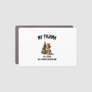 German Shepherd & Christmas, Funny Dog Design for Car Magnet