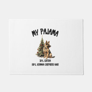 German Shepherd & Christmas, Funny Dog Design for Doormat