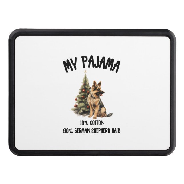 German Shepherd & Christmas, Funny Dog Design for  Hitch Cover (Front)