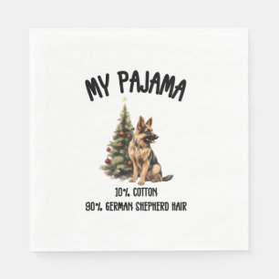 German Shepherd & Christmas, Funny Dog Design for Napkins