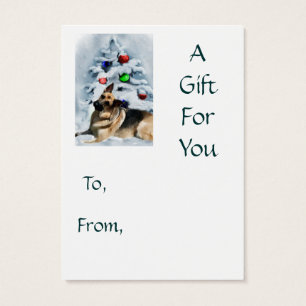 German Shepherd Christmas Gift Tags