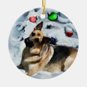 German Shepherd Christmas Gifts Ornaments