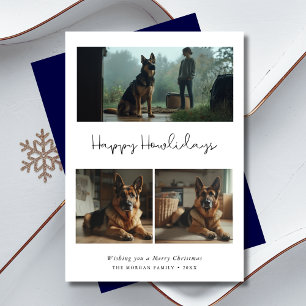 German Shepherd Christmas Happy Howlidays photo Holiday Card