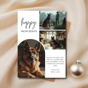 German Shepherd Christmas Happy Howlidays Photo Holiday Card