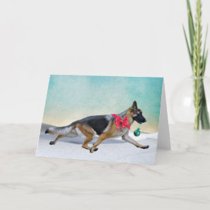 German Shepherd Christmas Holiday Card