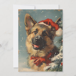 German shepherd Christmas  Holiday Card