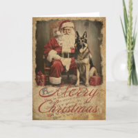 German Shepherd Christmas holiday card