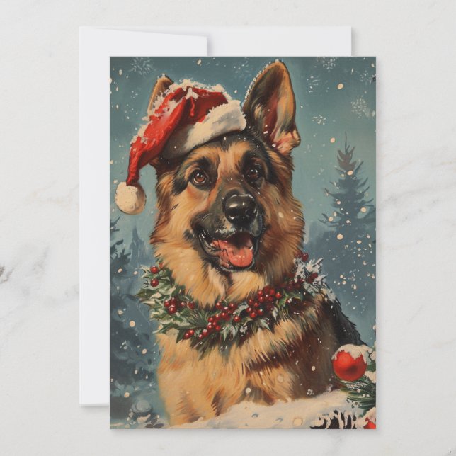 German shepherd christmas  holiday card (Front)