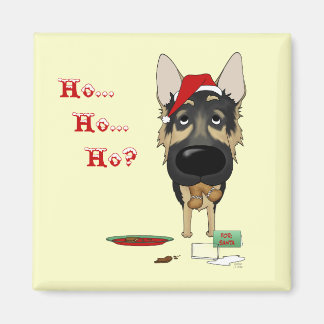 German Shepherd Christmas Magnet