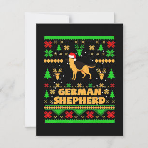 German Shepherd Christmas Note Card