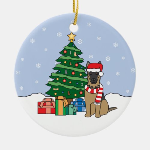 German Shepherd Christmas Ornament