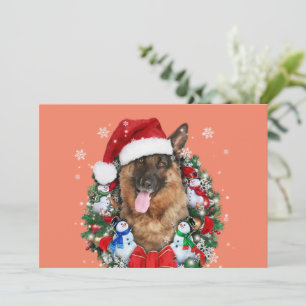 German Shepherd Christmas Ornament Decoration Gift Invitation