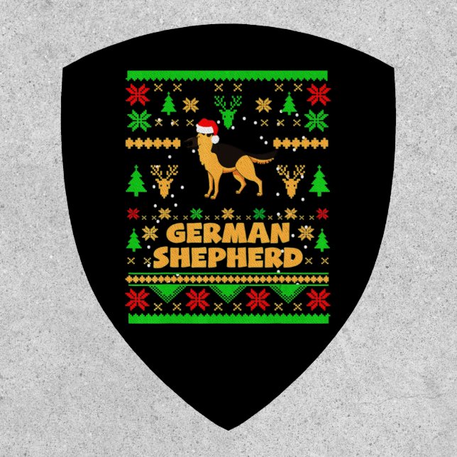 German Shepherd Christmas Patch (Front)