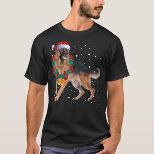 German Shepherd Christmas Pj Costume Party Dog Rei T_Shirt