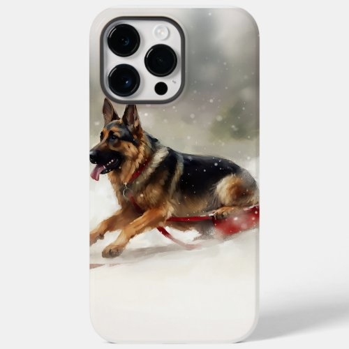 German Shepherd Christmas snow winter  Case_Mate iPhone 14 Pro Max Case