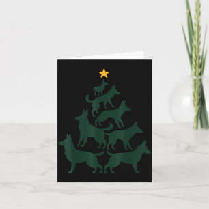 German Shepherd Christmas Tree Funny Gsd Dog Mom D Card